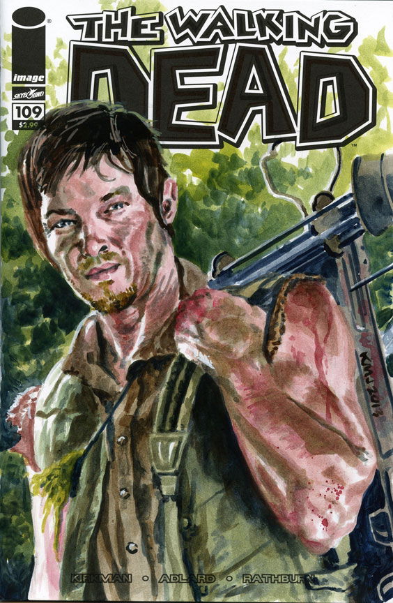 Walking Dead: Daryl, in ken meyer jr's Sketch covers Comic Art Gallery Room