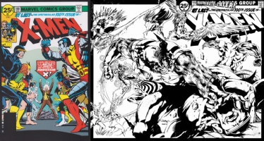 X-Men #100 - Jimbol Salgado & Jeff Huet - One Minute Later Comic Art