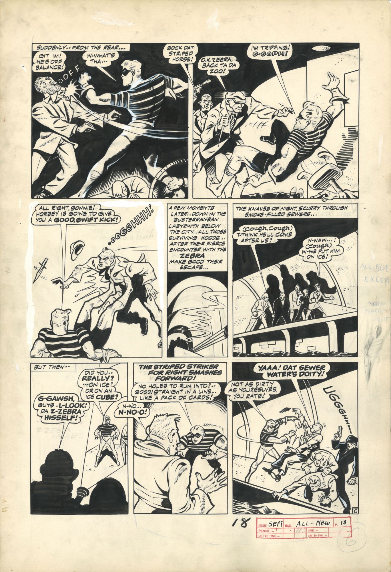 All-New Comics #10 p.18 (Harvey 1944) - THE ZEBRA, in Michael One