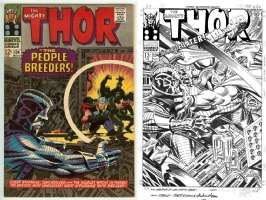 Thor #134 - Frenz & Rubinstein - One Minute Later Comic Art