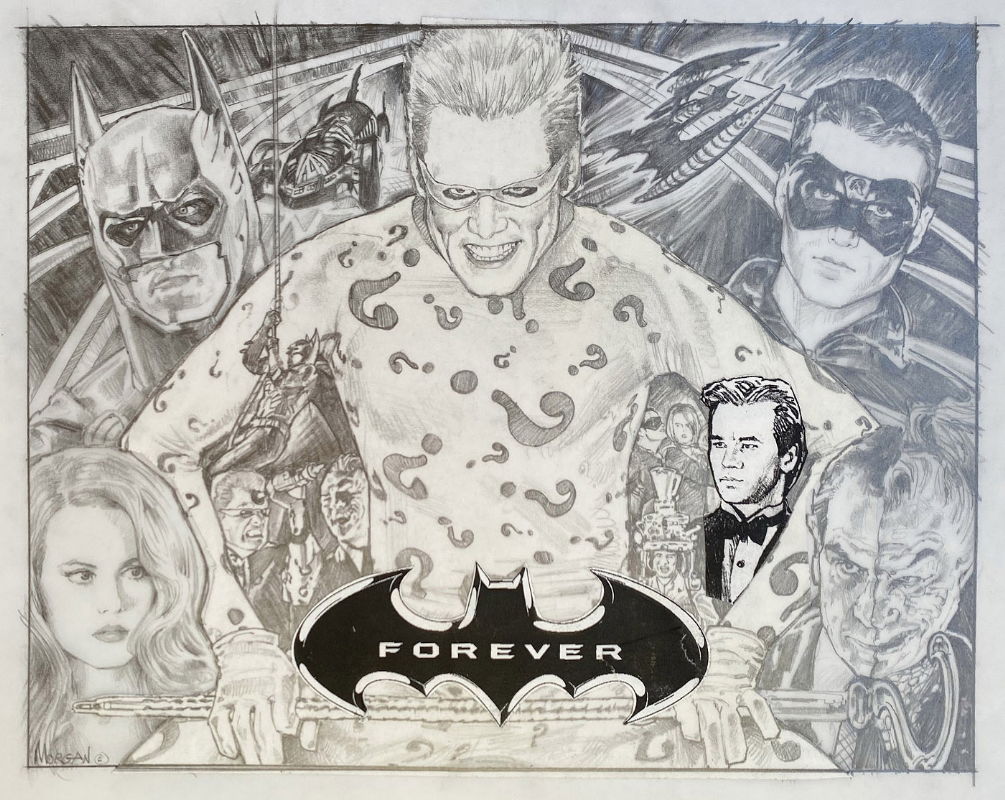 batman forever pinball artwork, in marc sans's movie art: morgan weistling  Comic Art Gallery Room