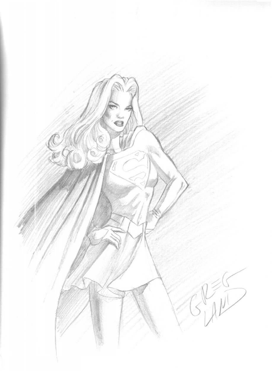 Supergirl - Greg Land, in Mark Geier's Commissions/Sketches - DC Heroes ...