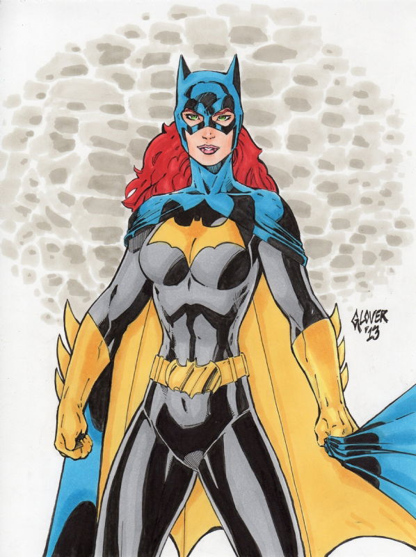 Batgirl, in Michael Glover's 9 x 12 Comic Art Gallery Room