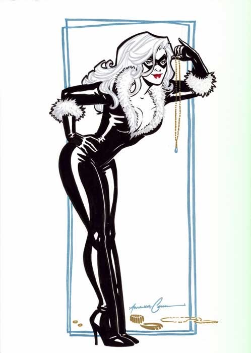 Black Cat, in Ray Castle's Covention Sketches Comic Art Gallery Room