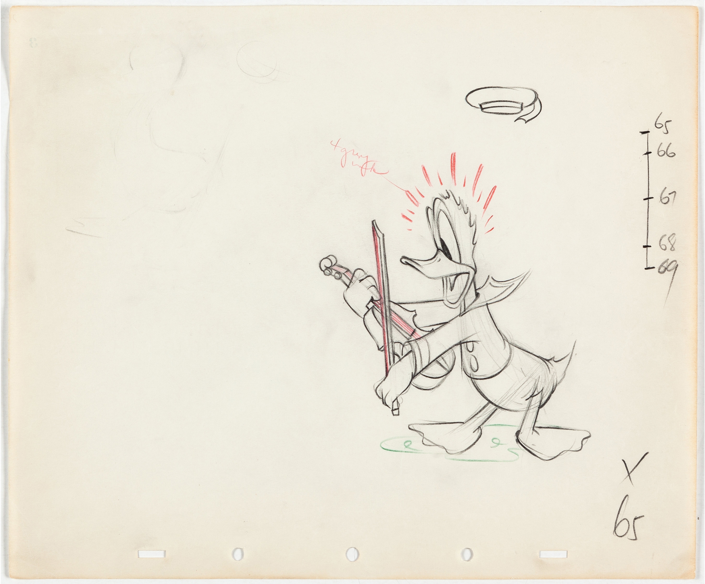 The Autograph Hound Donald Duck Animation Drawing (Walt Disney, 1939), in  Mike Broder's DISNEY ANIMATION ART Comic Art Gallery Room