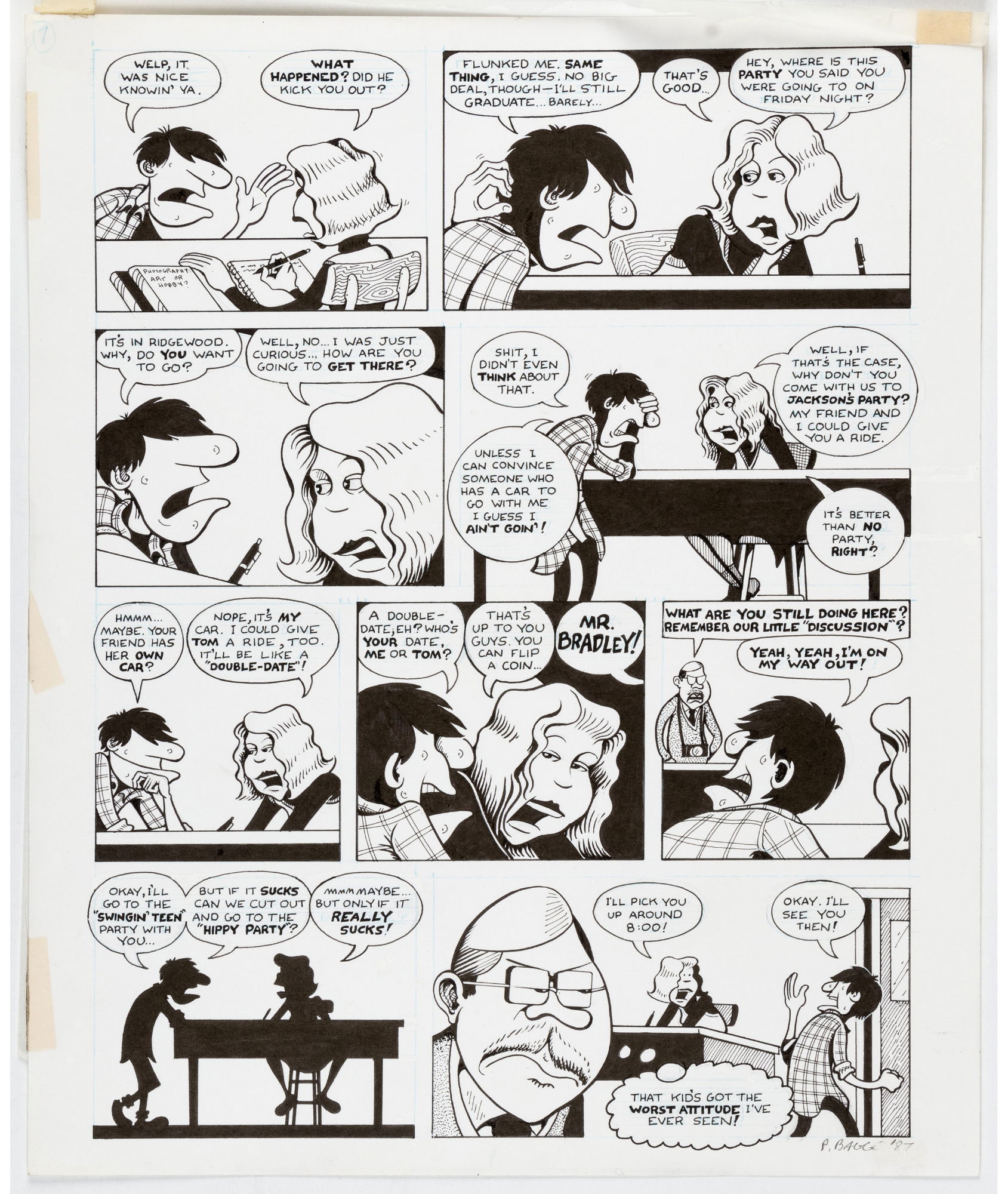 NEAT STUFF #9 (page 7) ART BY PETER BAGGE (Fantagraphics Books, 1988 ...