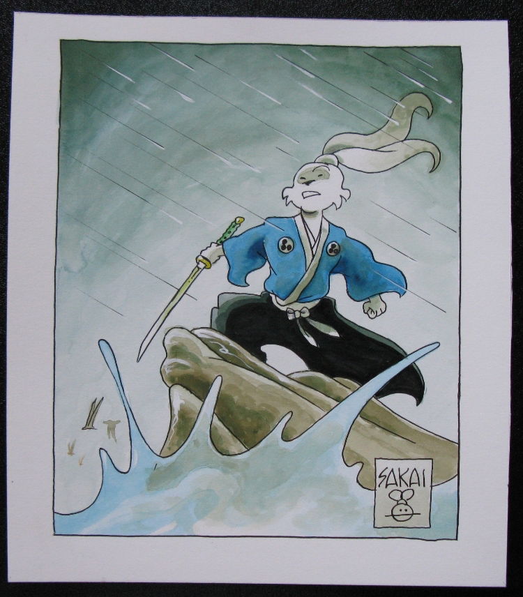 Usagi Yojimbo In The Rain Stan Sakai In Gaffeys Collections Usagi Yojimbo Comic Art Gallery 