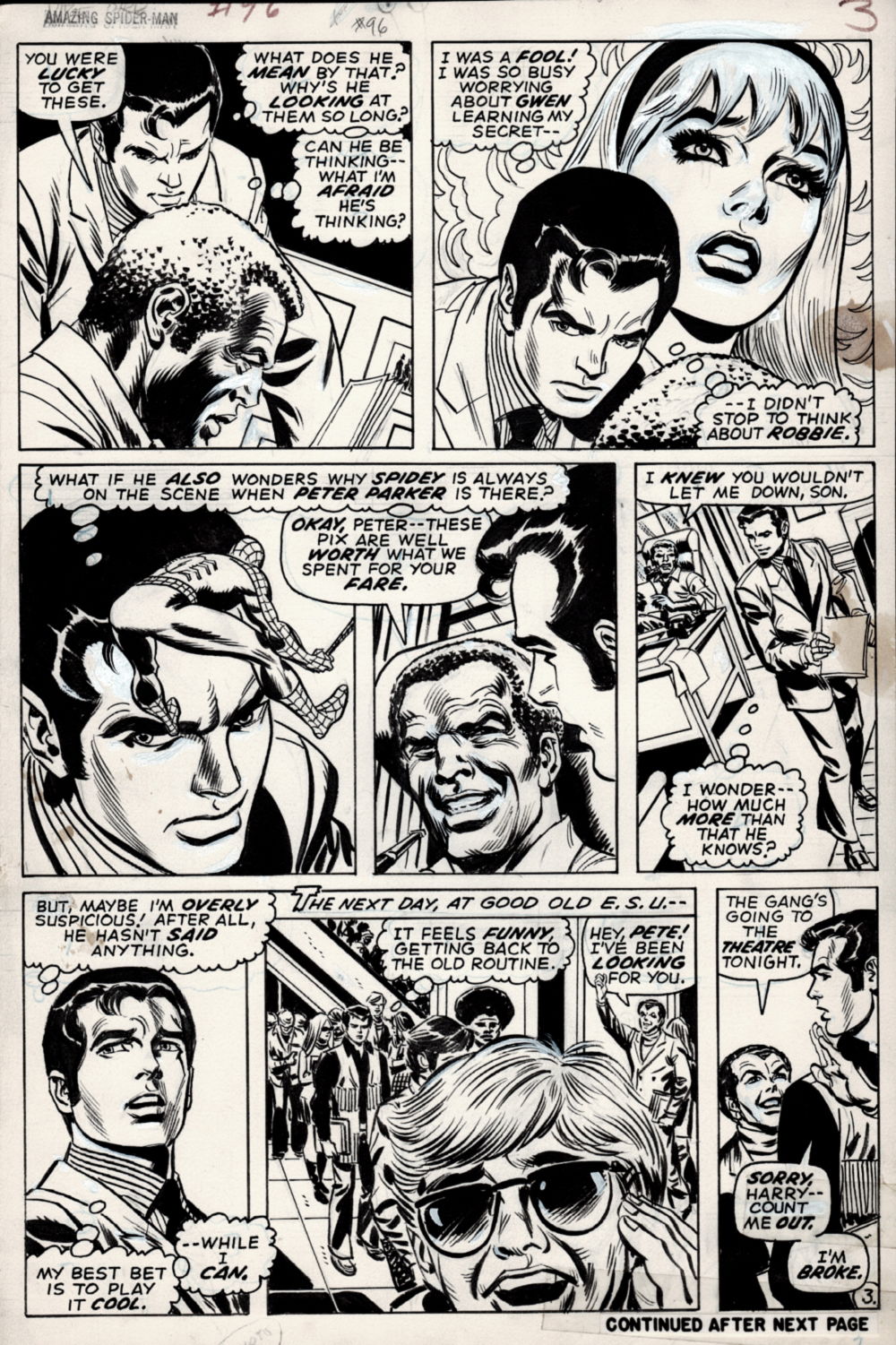 Amazing Spider-Man #96 p 3 (1971) , in Mike Burkey's Gil Kane Comic Art ...