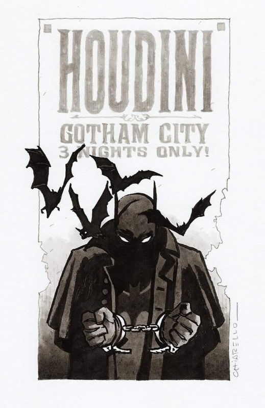 Batman Houdini Mark Chiarello, in Edoardo Cavani's Collection Comic Art  Gallery Room