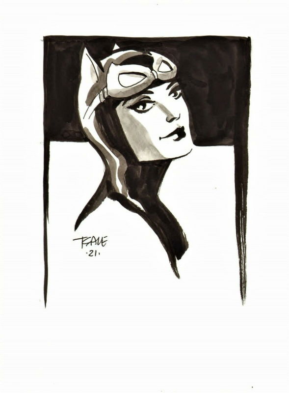 Catwoman Tim Sale, in Edoardo Cavani's Collection Comic Art Gallery Room