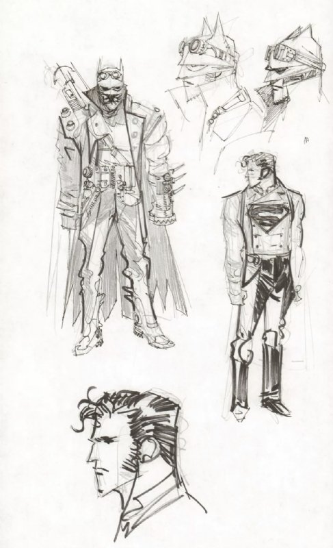 Sean Murphy Gotham by Gaslight style Superman concept art, in Lee