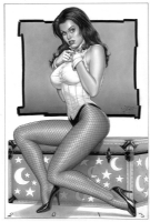 Sexy Zatanna Pin Up by Peter Vale Comic Art