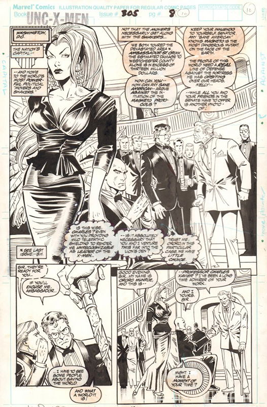 Uncanny X Men 305 Page 10 By Jan Duursema In Oscar Duart S 03 Usa Comic Book Art Marvel 90 S Comic Art Gallery Room