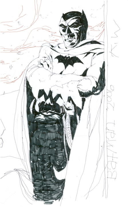 Batman by Kent Williams, in Matt Hollub's Batman Universe Comic Art Gallery  Room