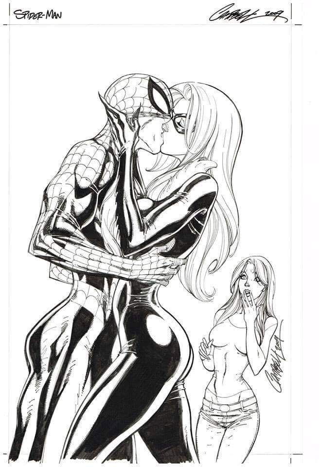 J. Scott Campbell - Amazing Spider-Man #606 Cover Black Cat (2006), in Duke  Fleed aka #1 Groo Fan's Spider-Man - 1990 and Beyond Comic Art Gallery Room