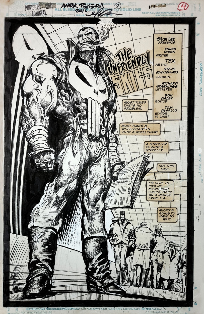 Mark Texeira - Punisher War Journal #50 Title Splash (1993), in Duke Fleed  aka #1 Groo Fan's Punisher Comic Art Gallery Room