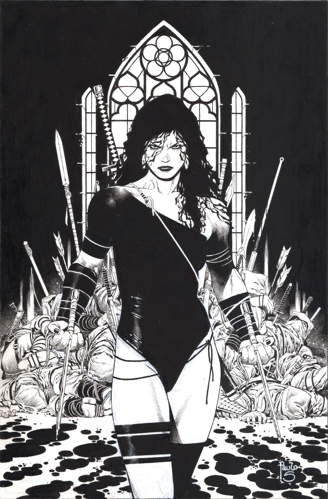 Paulo Siqueira Elektra Black White Blood Cover In Duke Fleed Aka Groo Fan S