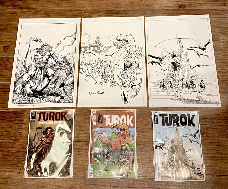 Turok #1 Blood Hunt (Dynamite) Cover H Art Signed By Dan Parent, In ...