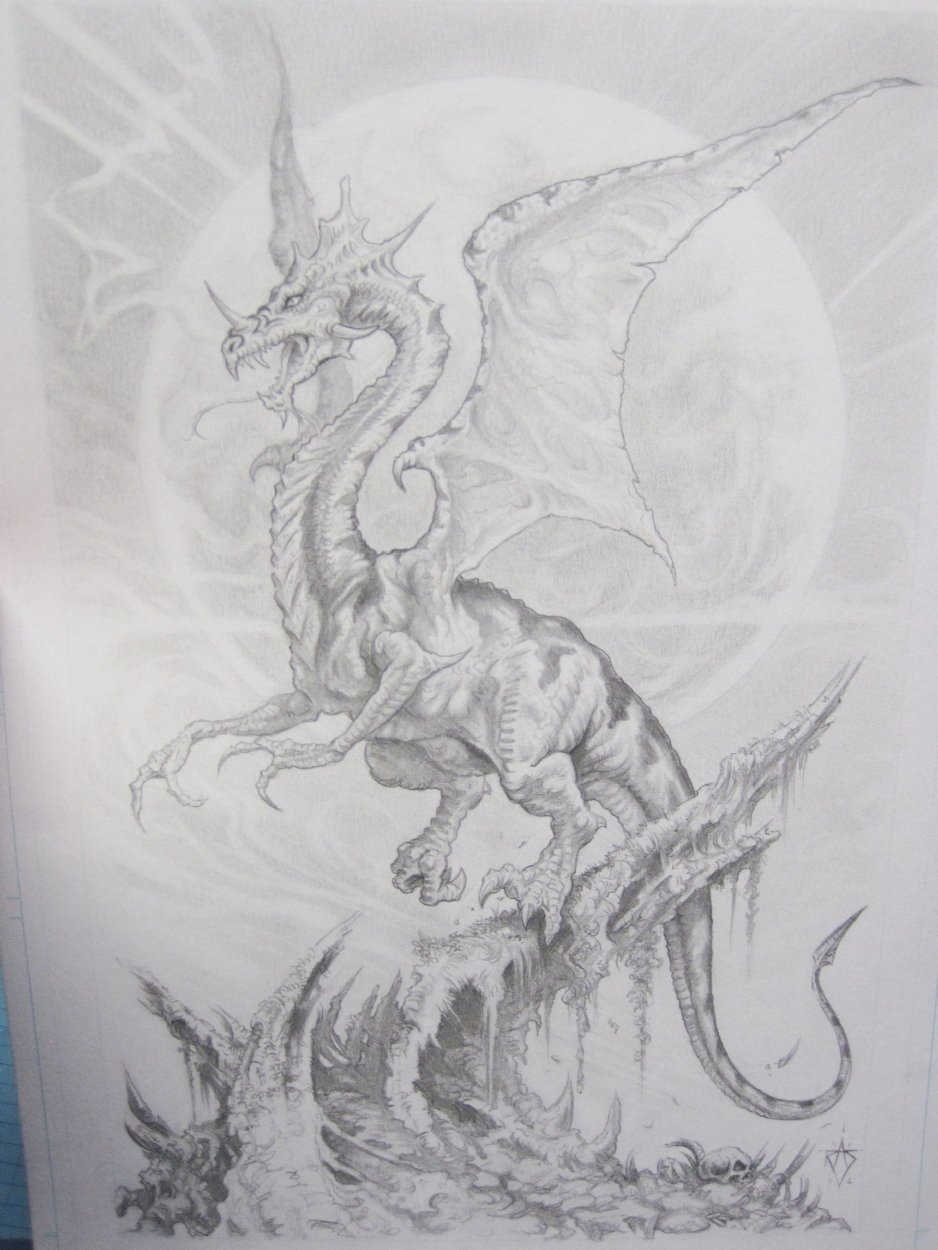 Moon Dragon In Kevin Rasel S Raz S Premium Master S Collection Comic Art Gallery Room
