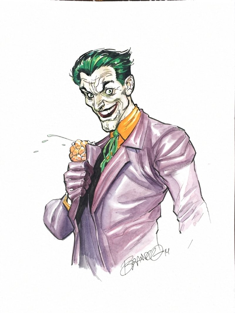 The Joker - Brandon Peterson, in D D's Joker Comic Art Gallery Room