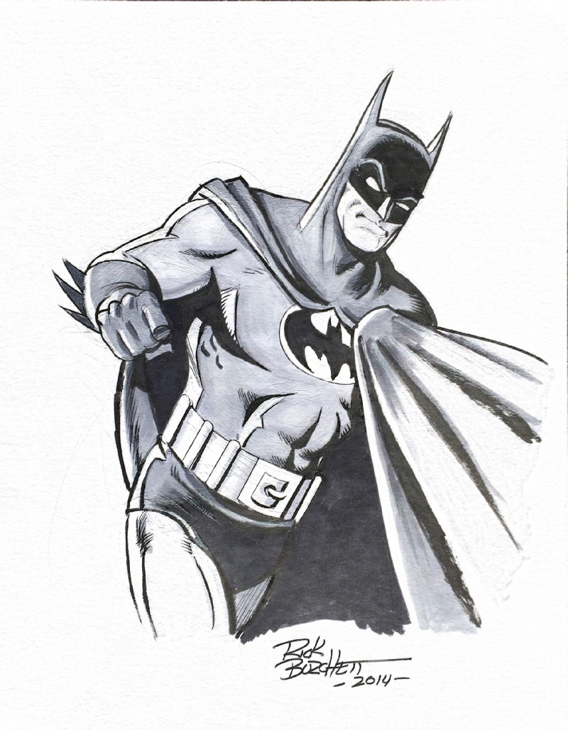 The Batman - Rick Burchett, in D D's DC Characters Comic Art Gallery Room