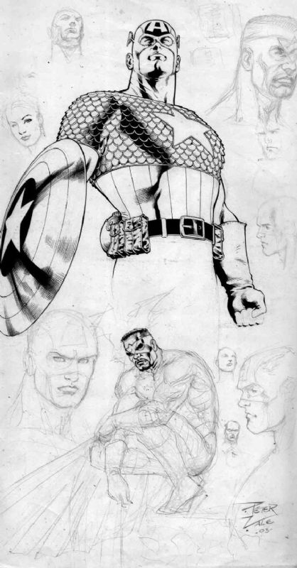 Captain America with Falcon characters study, in Callagan .'s Avengers ...