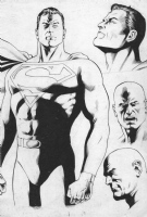Superman and Lex Luthor character study Comic Art