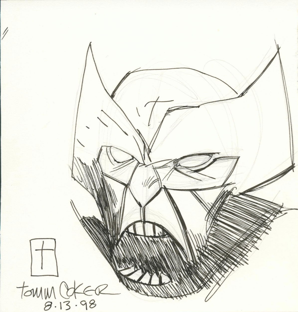 Tomm Coker con sketch of Wolverine, in artless artmore's Tomm Coker ...