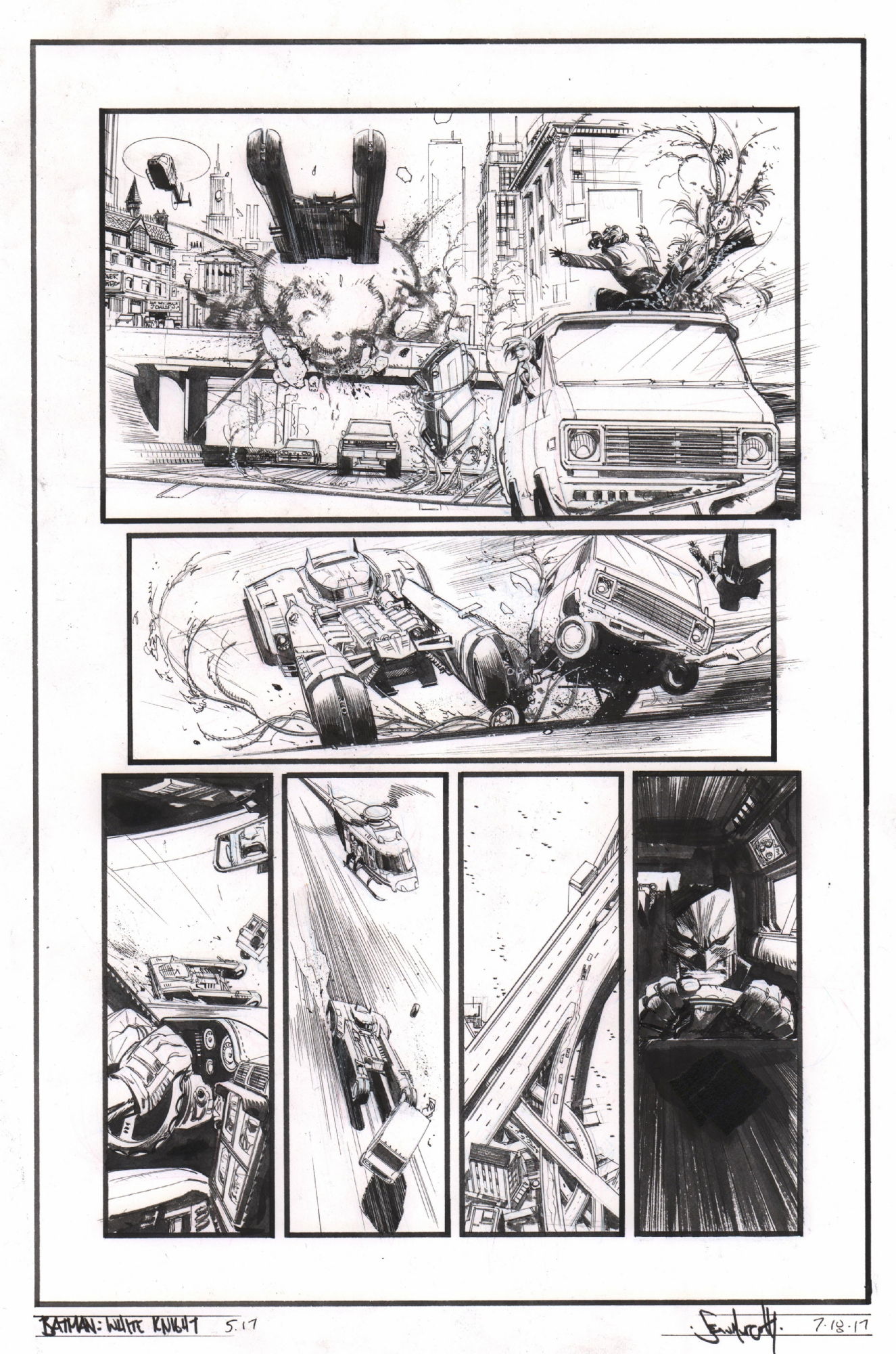 Sean Murphy Batman White Knight Iss 5 P 17 Dark Knight Batmobile In Artless Artmore S Sean Murphy Comic Art Gallery Room