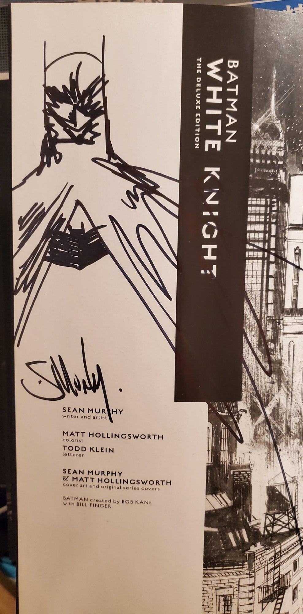 Sean Gordon Murphy remarque in Batman White Knight hardcover, in artless  artmore's Sean Murphy Comic Art Gallery Room