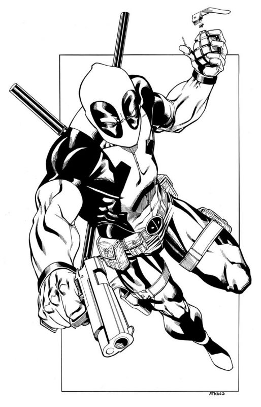 Deadpool Commission by Robert Atkins, in Jeff Bouchard's Miscellaneous  Commissions and Sketches Comic Art Gallery Room