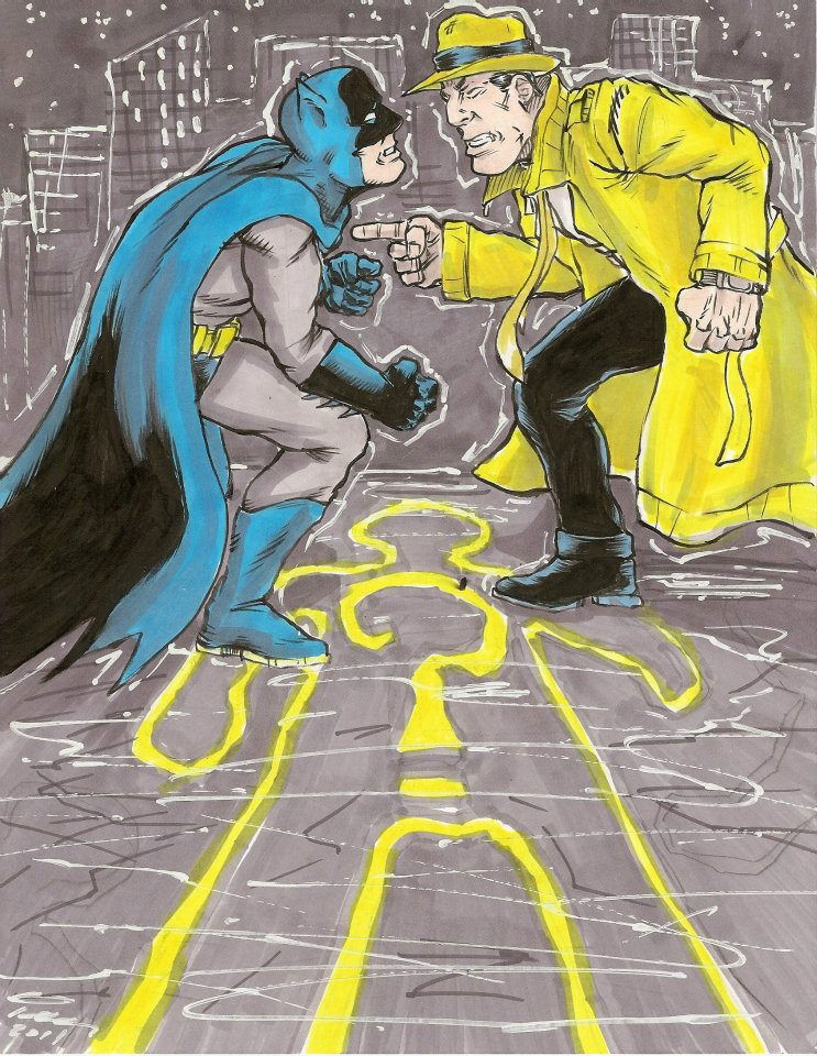 Batman & Dick Tracy - Ian Nichols, in David C's Collection Comic Art  Gallery Room